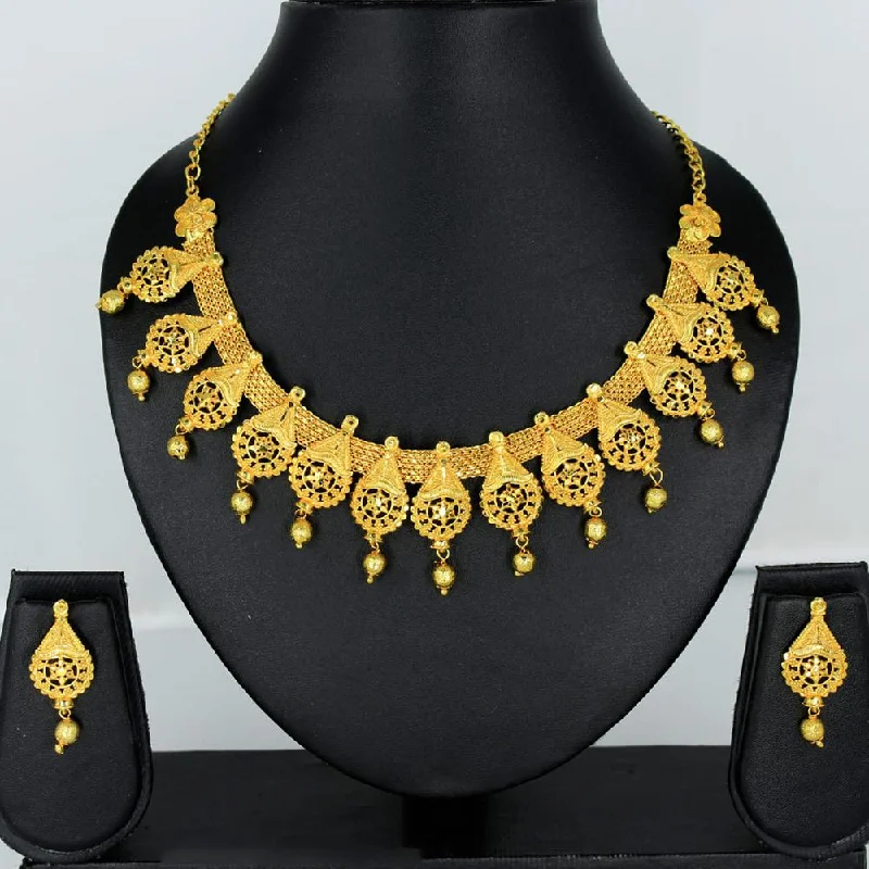 Old style necklaces-Mahavir Forming Gold Necklace Set - KP SK-14 SET