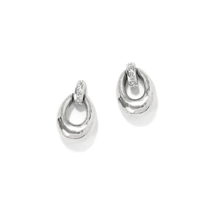 Two-tone earrings-Brighton Meridian Orbit Oval Mini Post Earrings