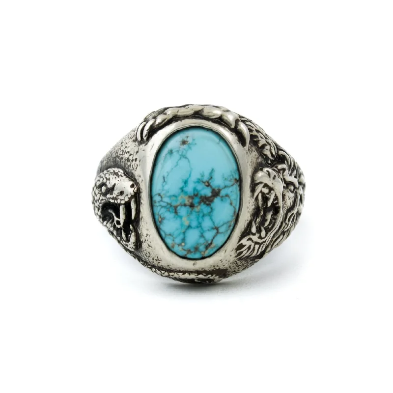 Radiant star rings-Kingman Turquoise "Venatio" Ring