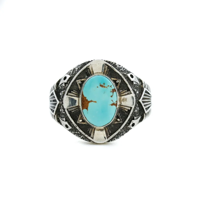 Tiny stack rings-St. Augustine x Royston Turquoise Ring