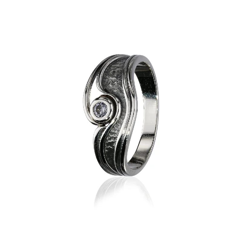 Pure modern rings-Tide Ring CR188