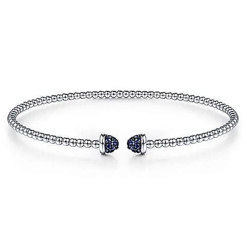 Crystal weave bangles-Sapphire Bracelet