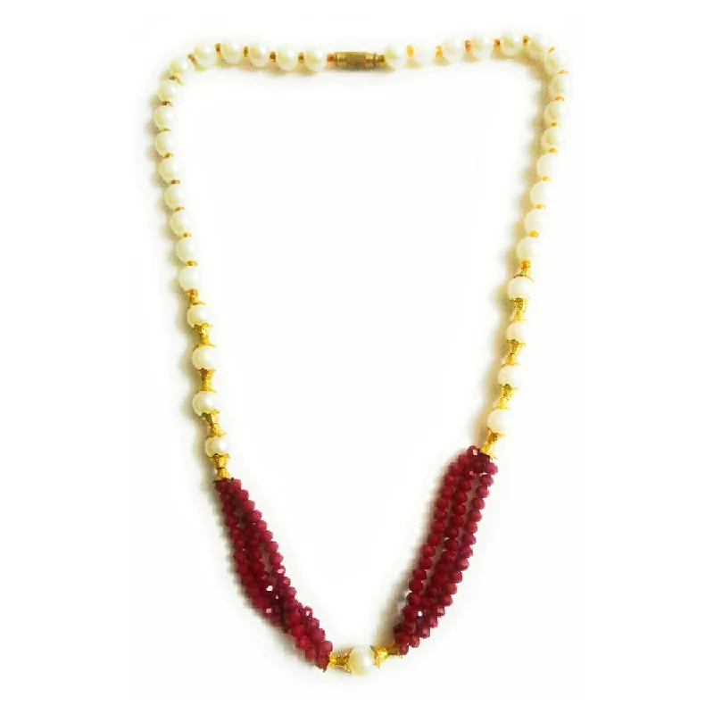 Floating gem necklaces-Martina Jewels Beads Pearls Pack Of 6 Gold Plated Necklaces