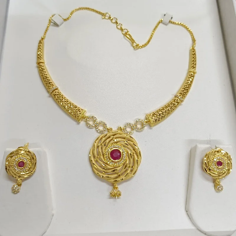 Polished gold necklaces-Pari Art Jewellery Forming Necklace Set