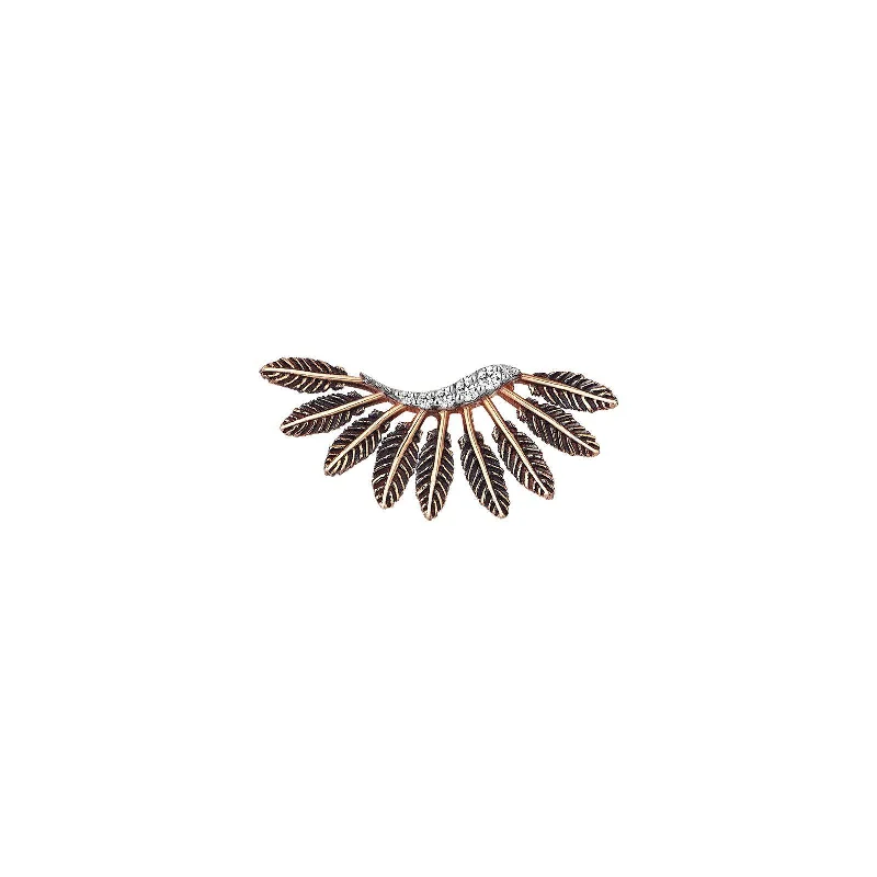 Fox wing earrings-Feather Arc Earring