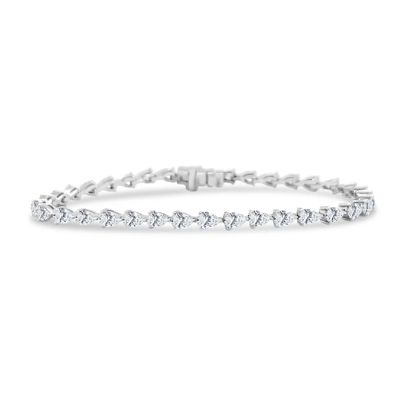 Pure eternity bangles-Chasing Pear Tennis Bracelet