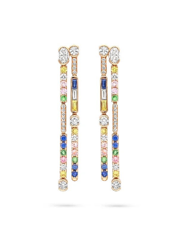 Cedar wood earrings-The Boodles National Gallery Collection - Play of Light Rose Gold Earrings