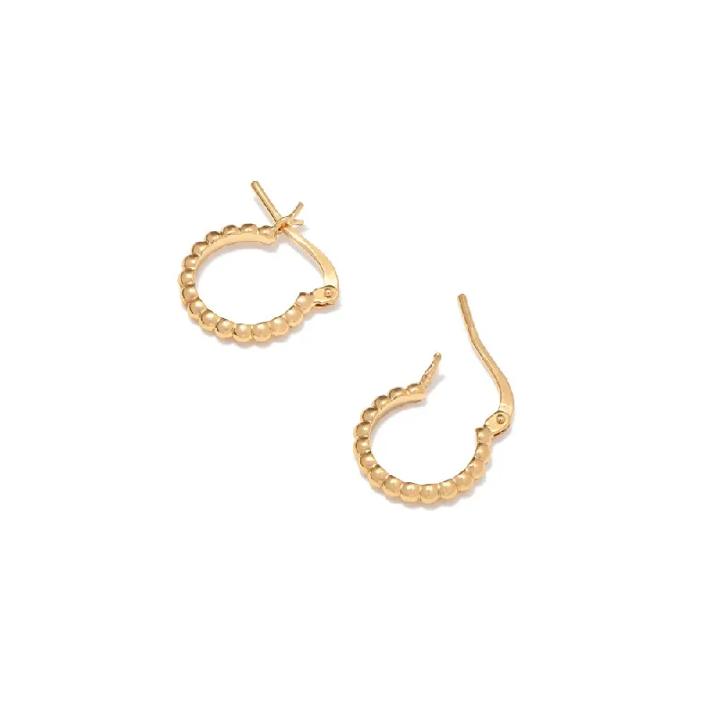 Half moon earrings-Kendra Scott Beaded 13mm Huggie Earrings in 18k Gold Vermeil