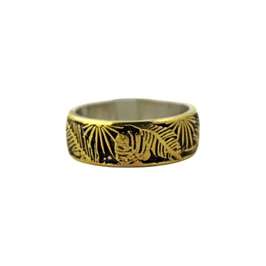 Reef knot rings-Brass Jungle Band Ring