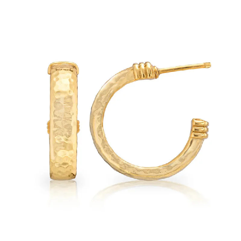 Light bead earrings-Capucine De Wulf Cleopatra Classic Medium Hoop Earrings - Gold