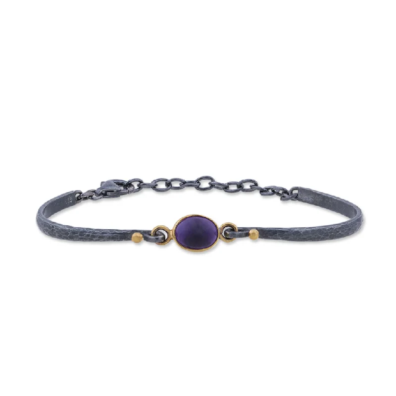 Cultured pearl bangles-24K Amethyst Bracelet