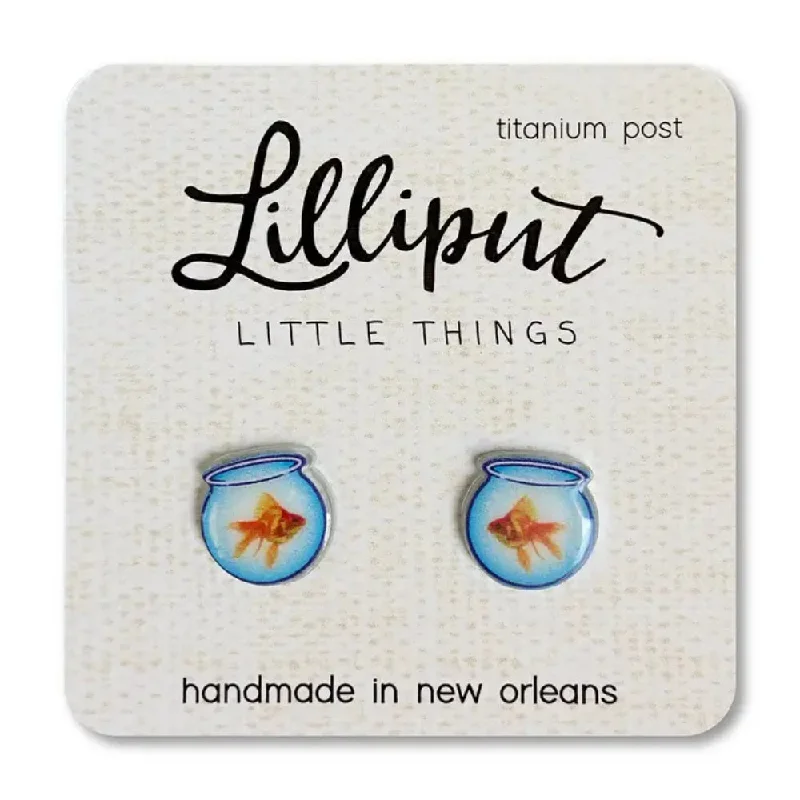 Layered tier earrings-Lilliput Little Things Fishbowl Earrings