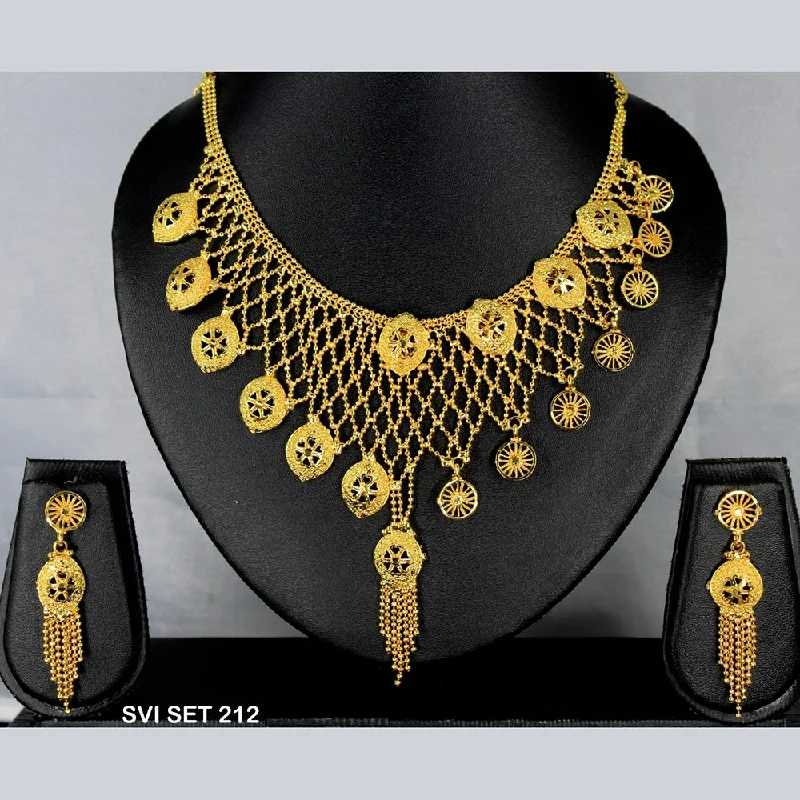 Tide shape necklaces-Mahavir Forming Gold Necklace Set  - SVI SET 212