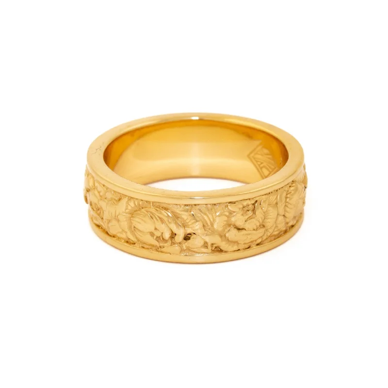 Crystal braid rings-Gold Rose Band