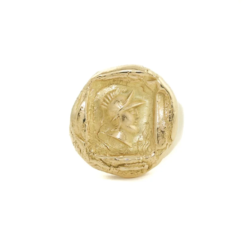 Elastic gem rings-14k Gold x Centurion Signet