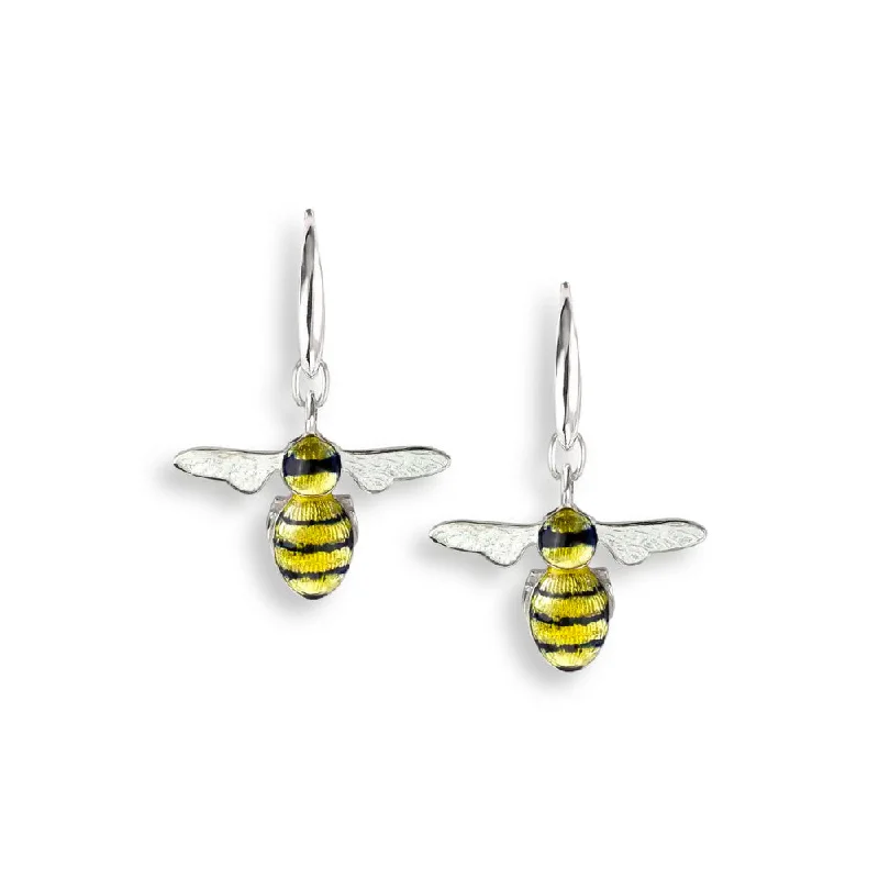 Java tile earrings-Nicole Barr Yellow Bee Wire Earrings