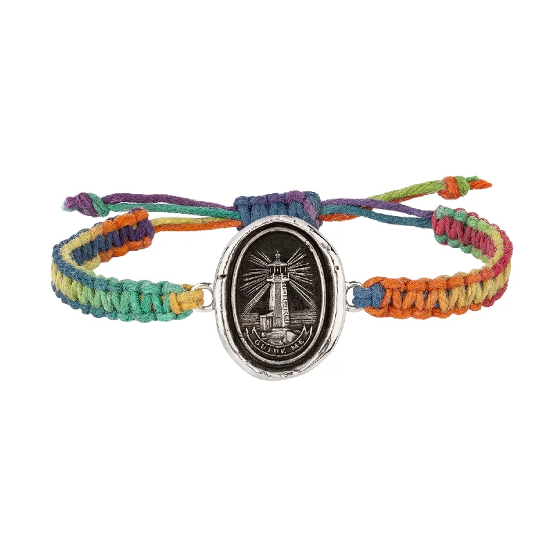 Tiny wing bangles-Lighthouse Rainbow Braided Bracelet