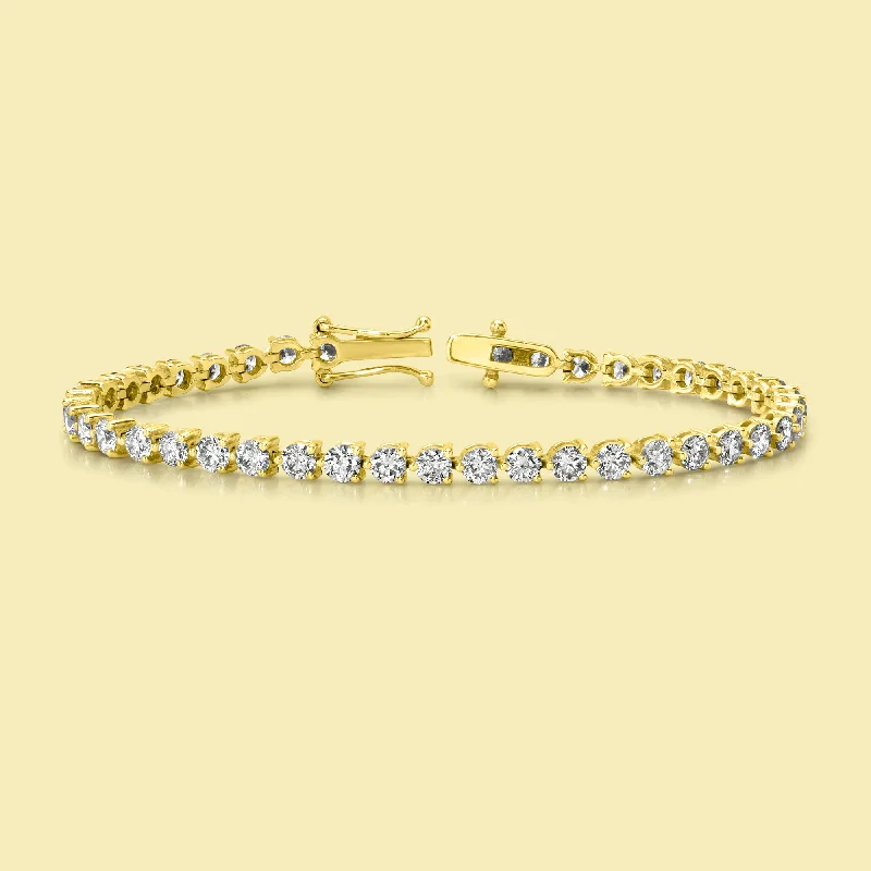 Flat knot bangles-The Naomi, Classic Diamond Tennis Bracelet