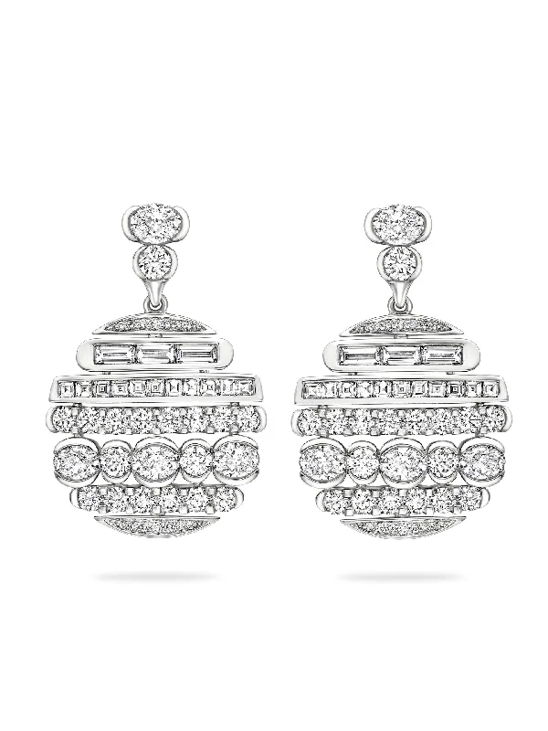 Mystic eye earrings-The Boodles National Gallery Collection - Play of Light Platinum Earrings