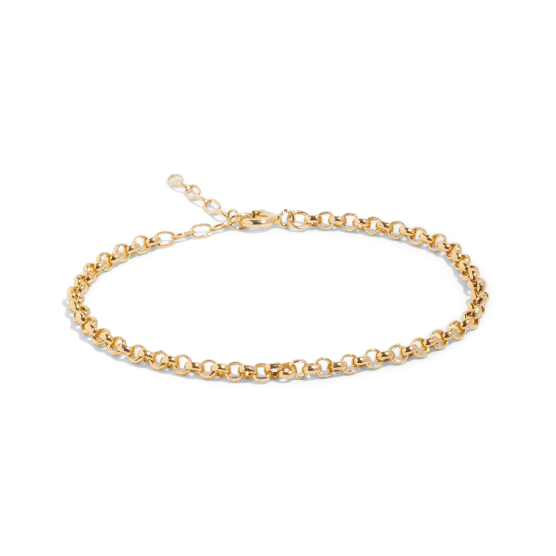 Ruby gem bangles-THE RILEY ROLO BRACELET - 18k gold vermeil