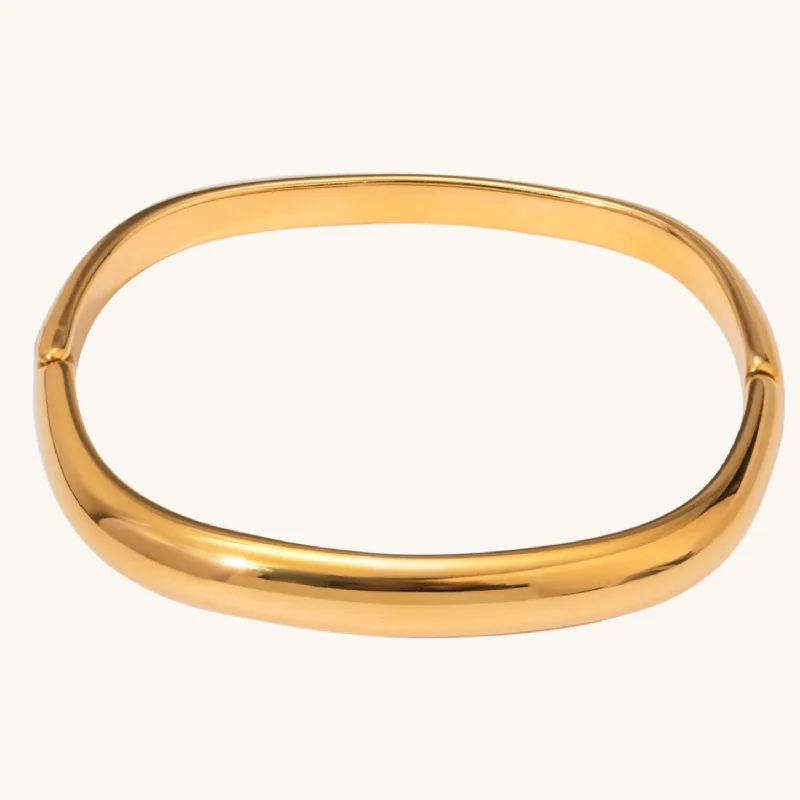 Pure link bangles-Rectangle Bangle Bracelet