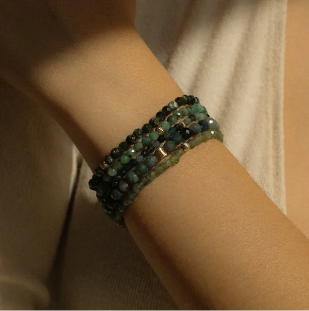 New moon bangles-Social Mini Bracelet - Emerald