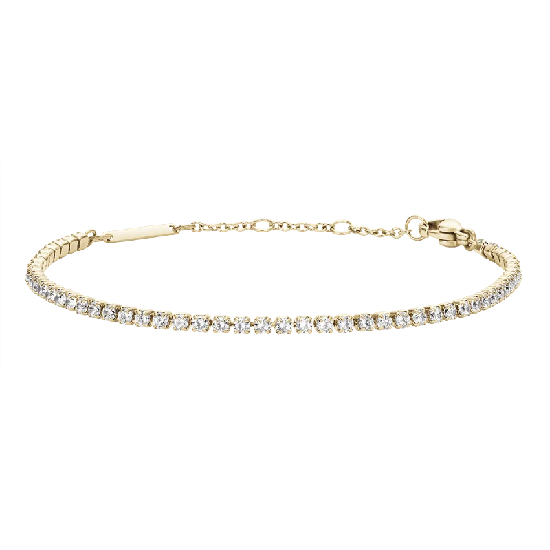 Bead trim bangles-Classic Tennis Bracelet Gold