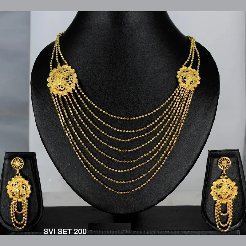 Fox charm necklaces-Mahavir Forming Gold Necklace Set  - SVI SET 200