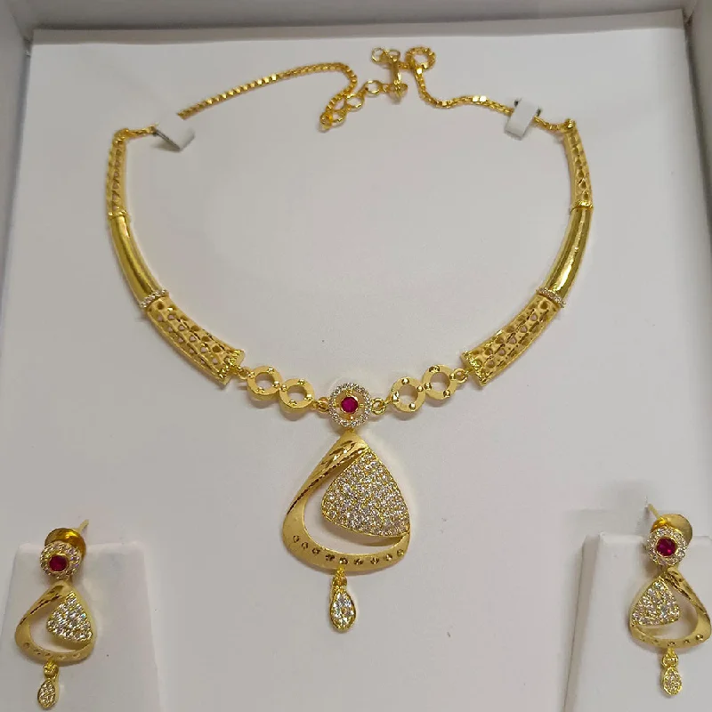 Sleek gem necklaces-Pari Art Jewellery Forming Necklace Set