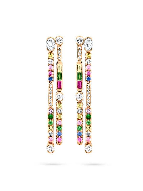 Bold druzy earrings-The Boodles National Gallery Collection - Play of Light Rose Gold Diamond Earrings