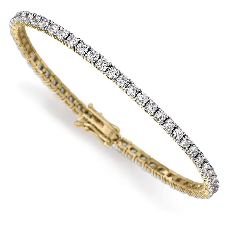 Flat charm bangles-Divine Tennis Bracelet