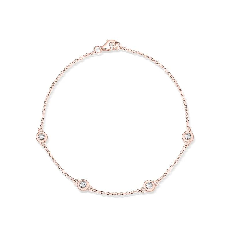 Tiny dot bangles-The Hana - Rose Gold