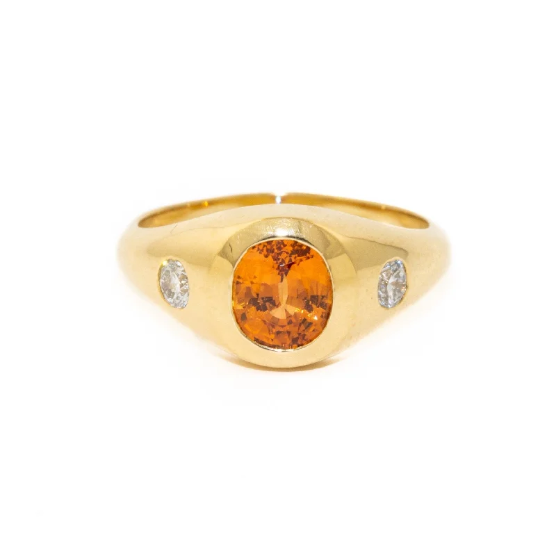 Pure crystal rings-Stradella Mandarin Garnet Ring