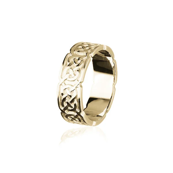 Tri-tone rings-Celtic Gold Ring GXR126