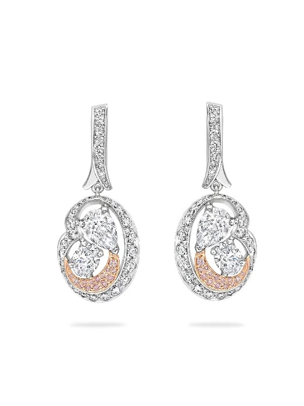 Morganite stud earrings-The Boodles National Gallery Collection - Motherhood Earrings