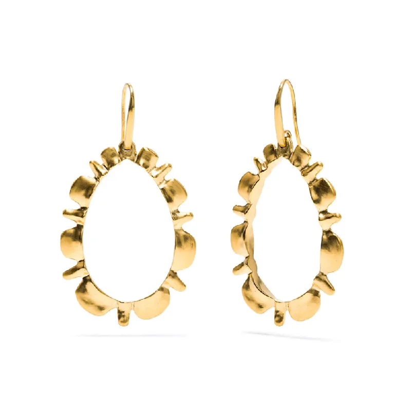 Rough texture earrings-Capucine de Wulf Bliss Ruffle Drop Earrings