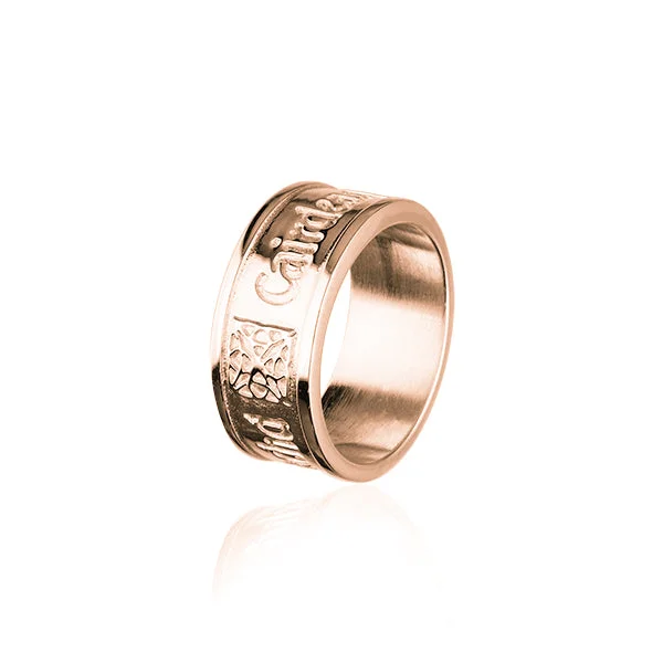 Tiered design rings-Gaelic Rose Gold Ring RR225