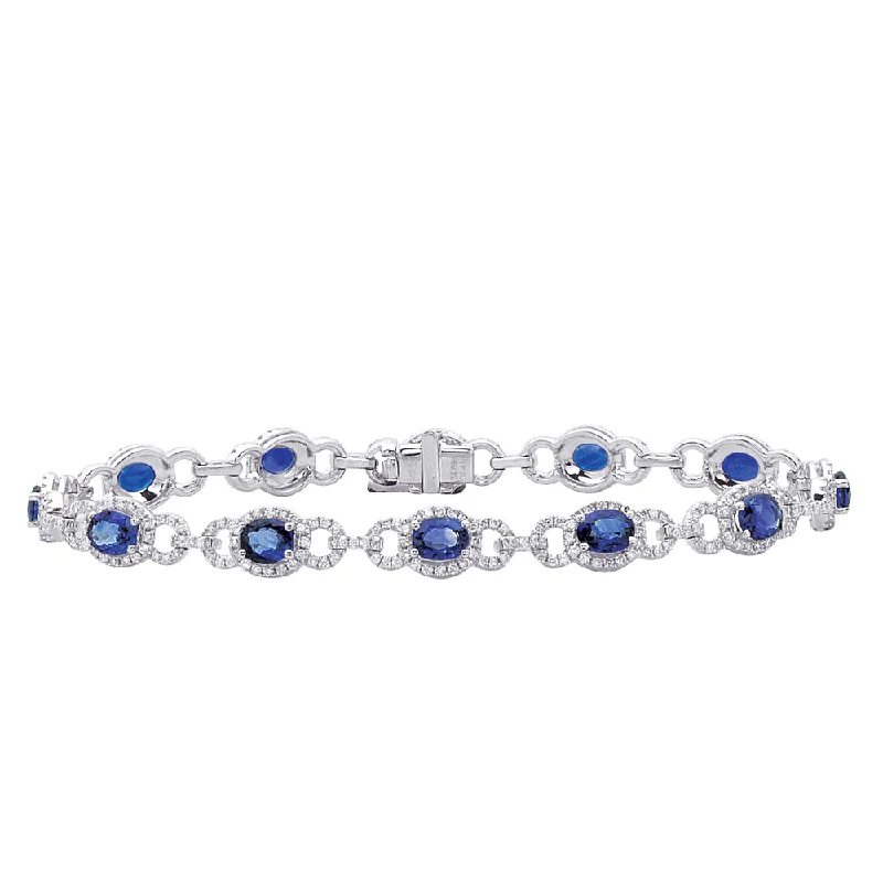 Light accent bangles-Sapphire and Diamond Bracelet