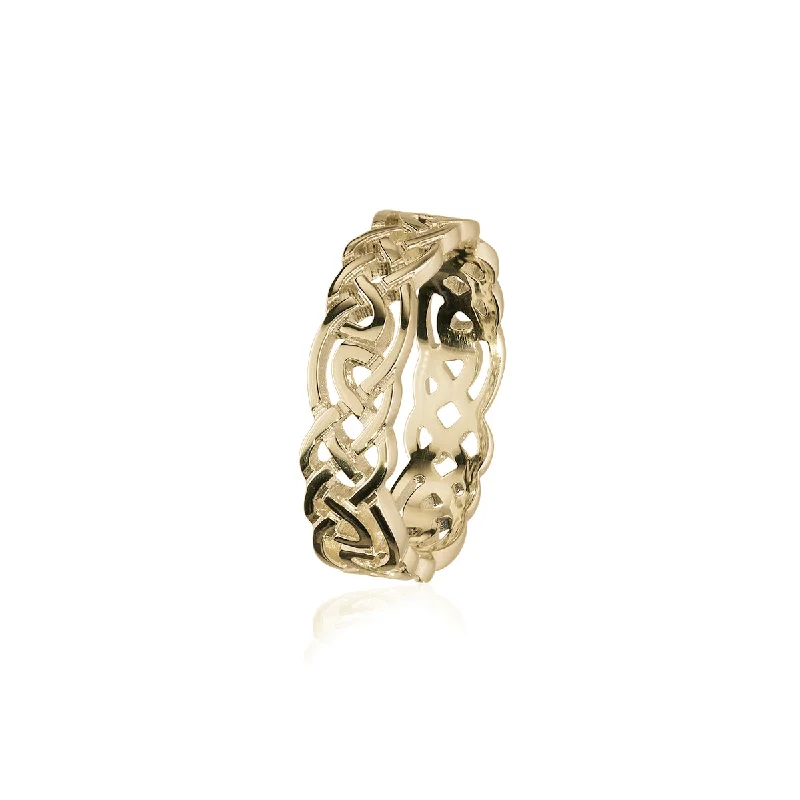 Spring band rings-Celtic Gold Ring GR129