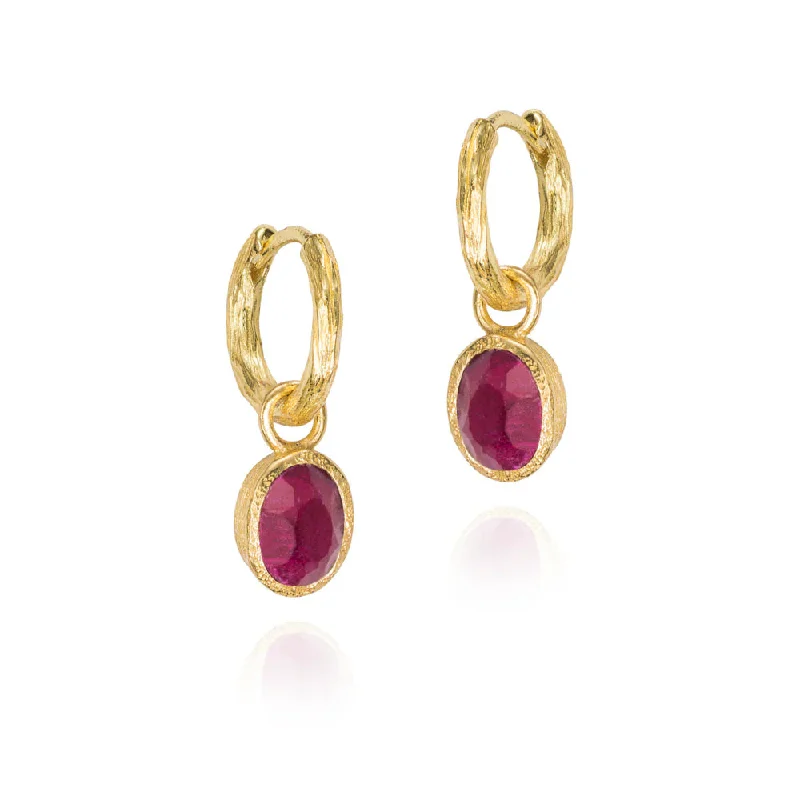 Reef design earrings-Jorge Revilla Zen Collection Ruby Drop Earrings