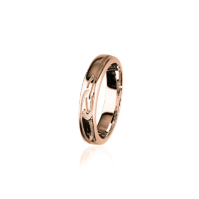 Vintage flair rings-Celtic Rose Gold Ring RR318