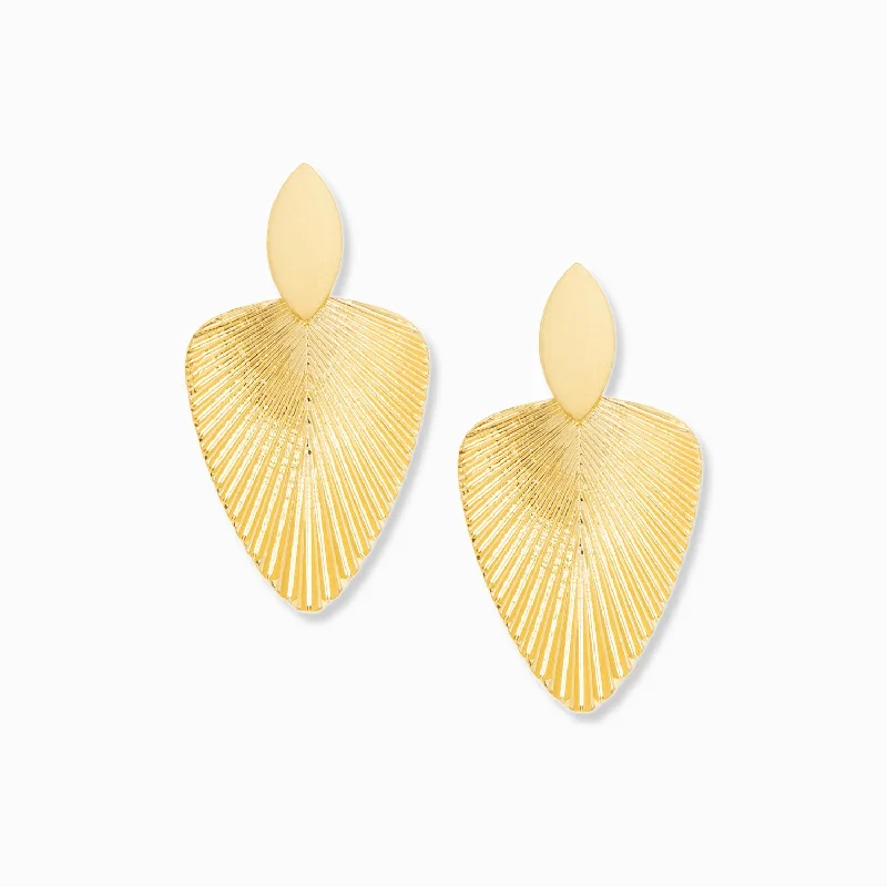 Onyx gem earrings-leaf drop earring