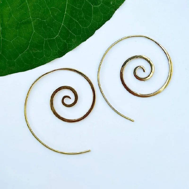 Polished charm earrings-Kekuatan Earrings - Brass, Indonesia