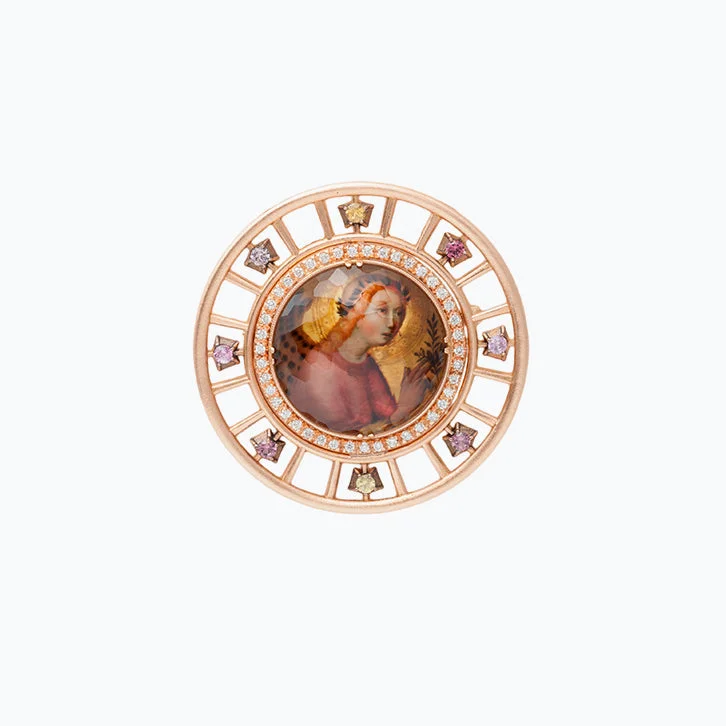 Alloy design brooch-Angel Gabriel by Sano Di Pietro Spencer Portrait Brooch & Pendant