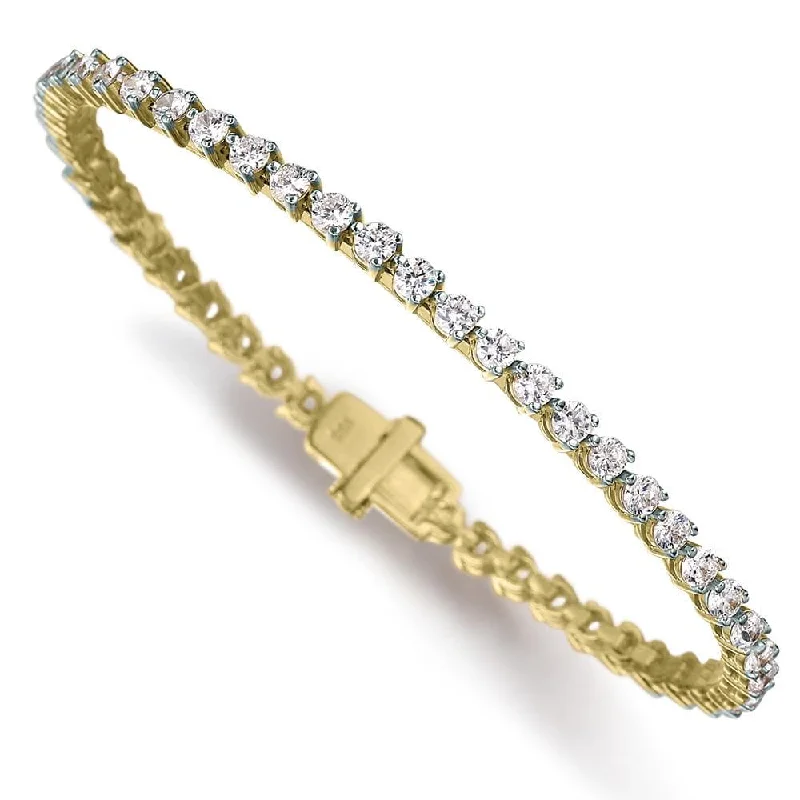 Clear gem bangles-Tiffany Style Tennis Bracelet