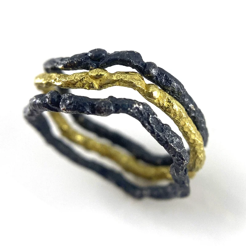 Surf motif rings-Organic Stacking Rings