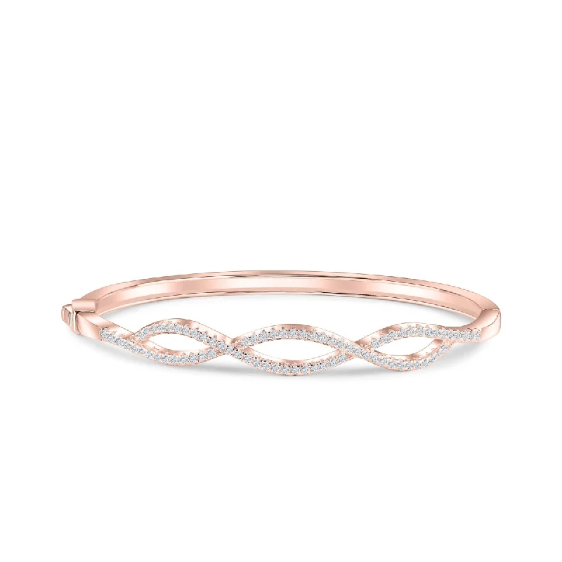 Radiant star bangles-The Nova - Rose Gold