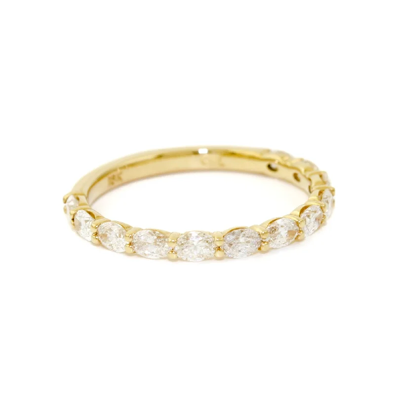 Cord edge rings-Oval Cut Diamond Eternity Ring - Made To Order