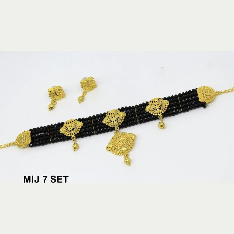 Layered chain necklaces-Mahavir Forming Gold Necklace Set - MIJ 7 SET