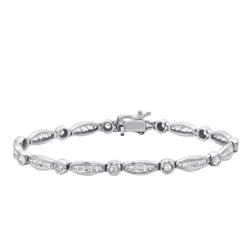 Cultured pearl bangles-Diamond Bracelet